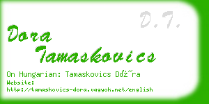 dora tamaskovics business card